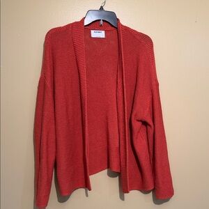Old Navy Women's Bold Red Open-Front Cardigan